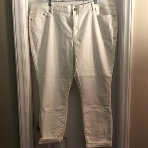 NWT LC Lauren Conrad White Skinny Ankle Jeans 22W
